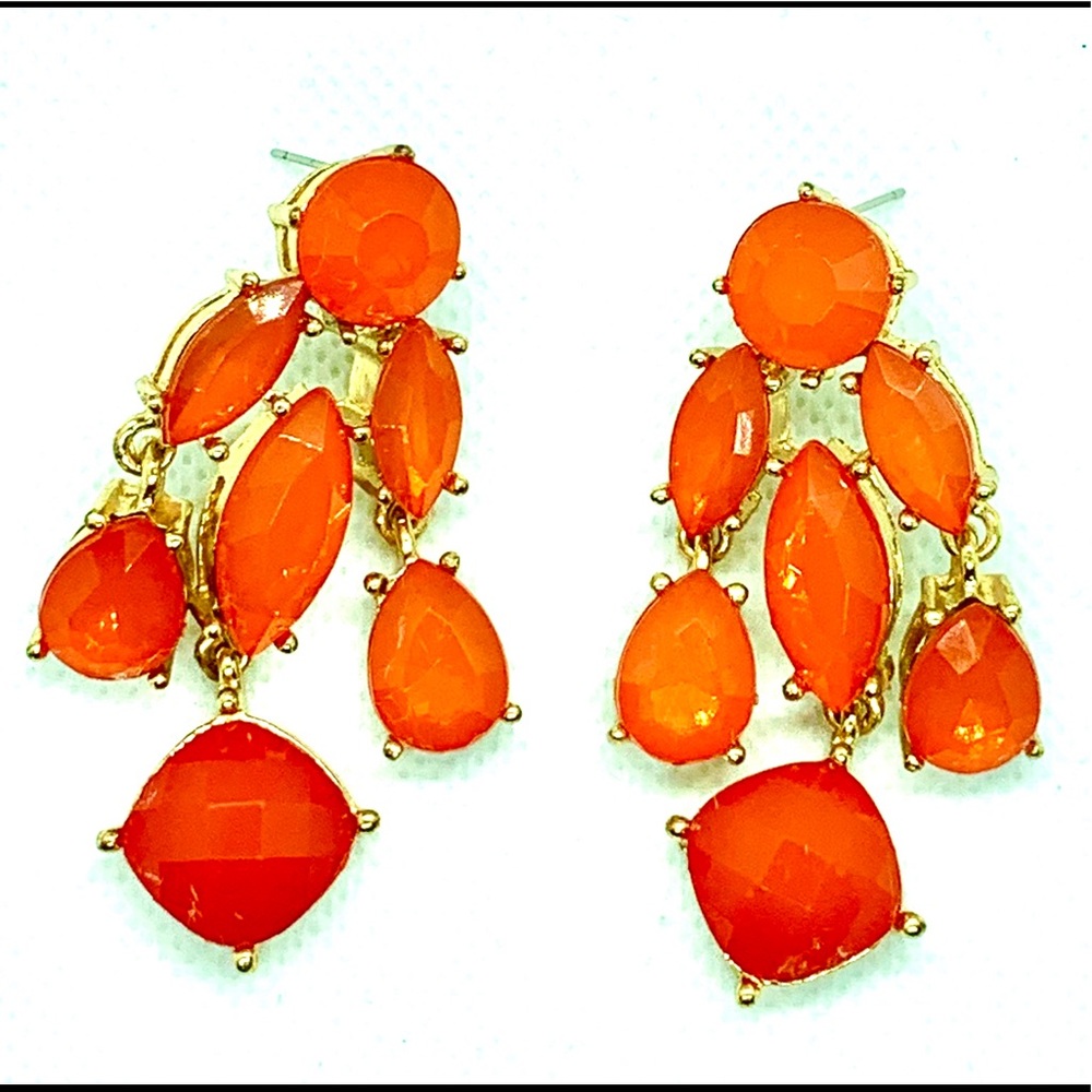 Vibrant Faceted Drop Earrings